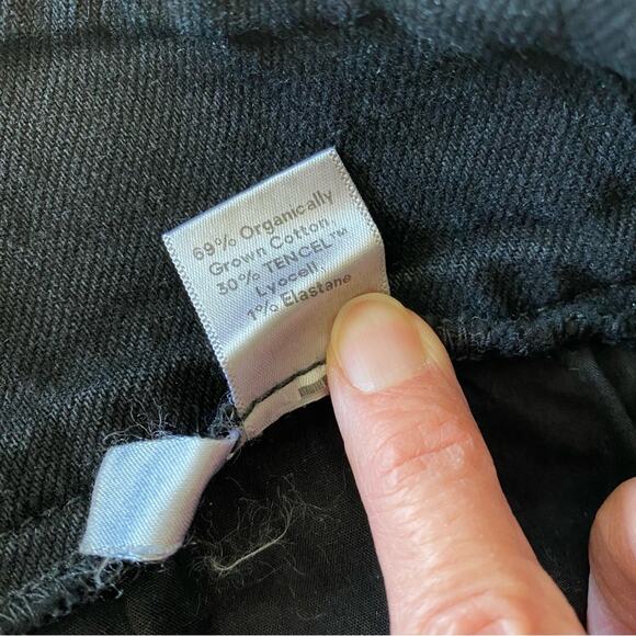 Reformation Yasmin Jeans in Black Size 26 Paperbag Front Zipper Stretch - Picture 11 of 14